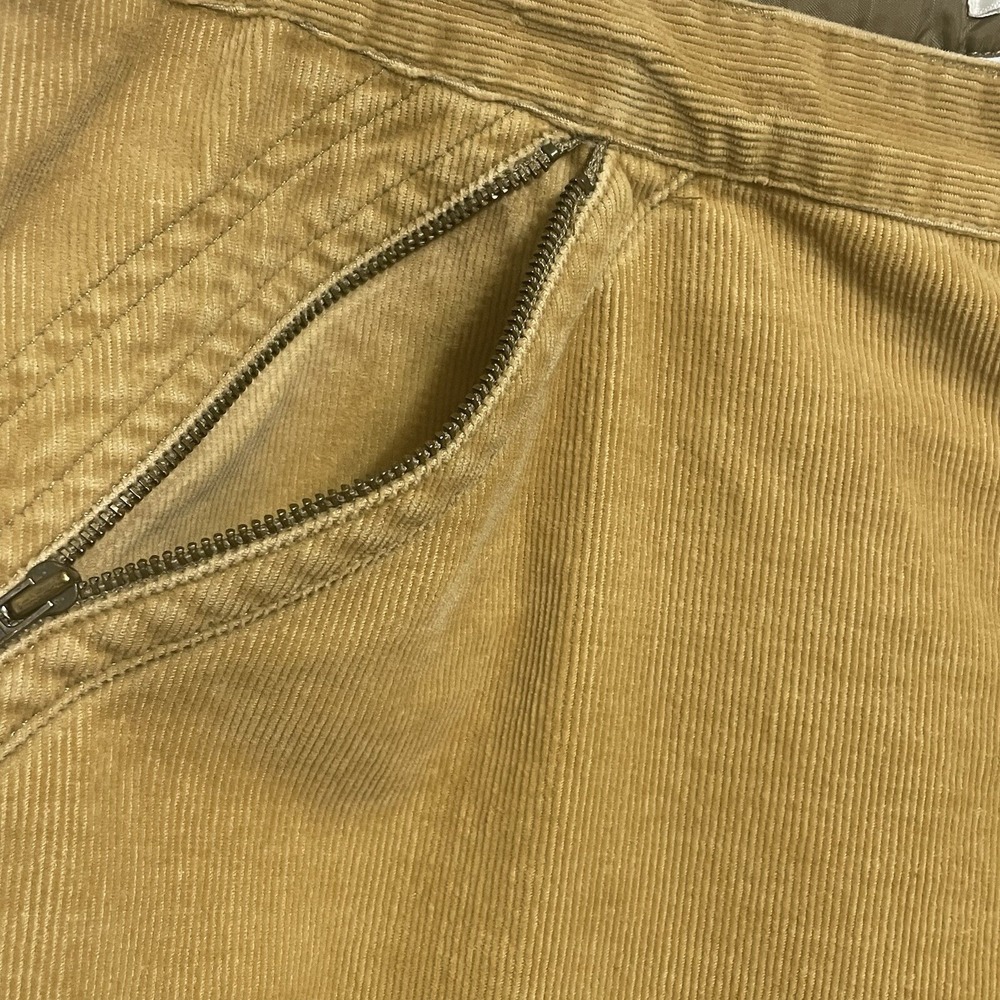 OLD NAVY Pants Women Sz 12 Corduroy Front Zip Pockets Stretch Retro Mustard - Picture 6 of 11